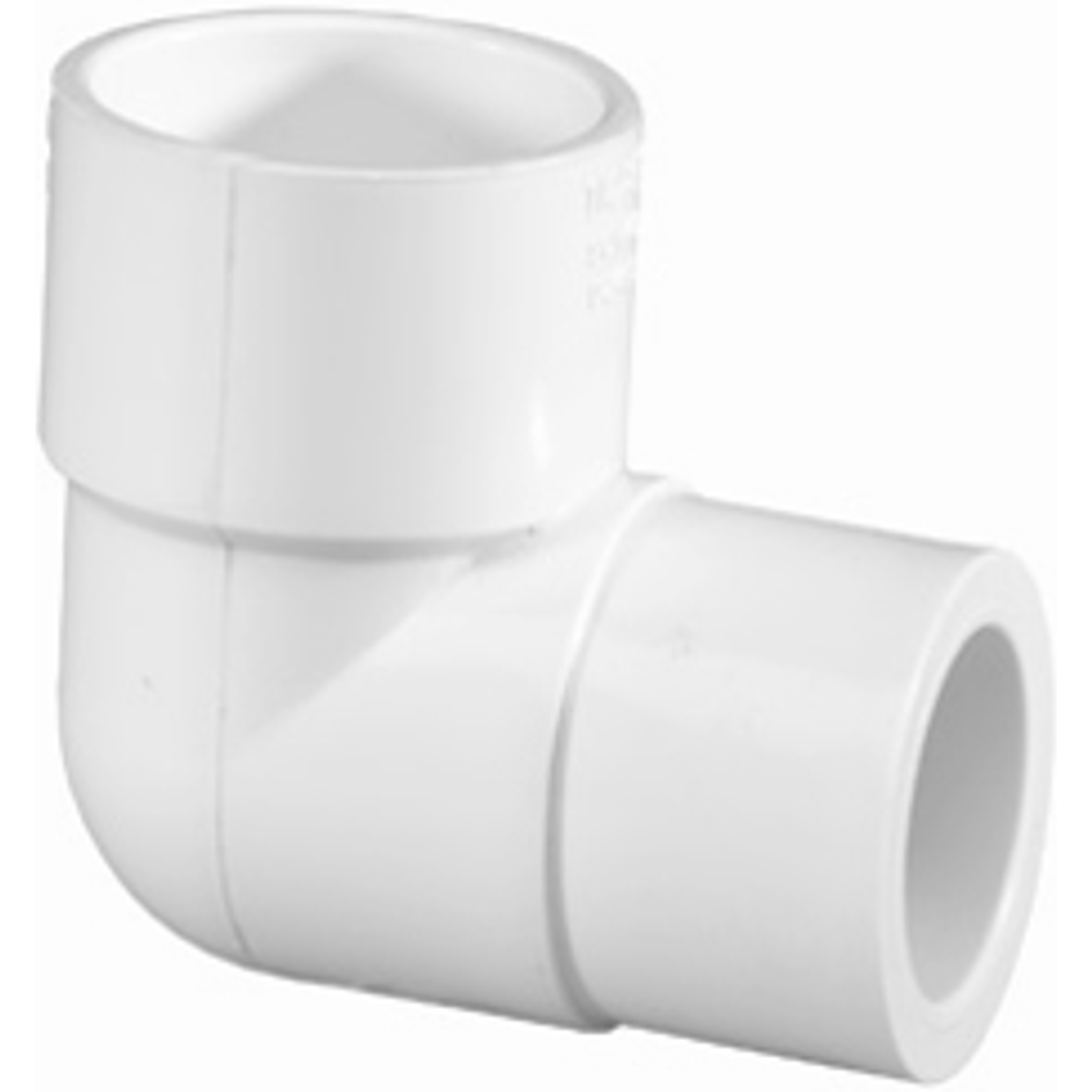 PVC Elbow Fitting With Slip: 2"X1.5" 90-Degree