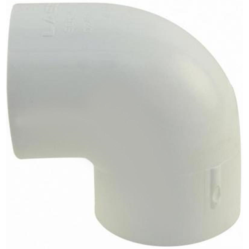 PVC Elbow Fitting With Slip: 2" PVC 90-Degree Elbow