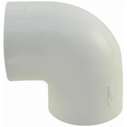 PVC Elbow Fitting With Slip: 2" PVC 90-Degree Elbow