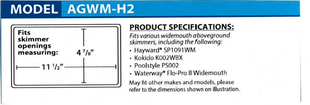 Skimmer Plug - Standard Widemouth