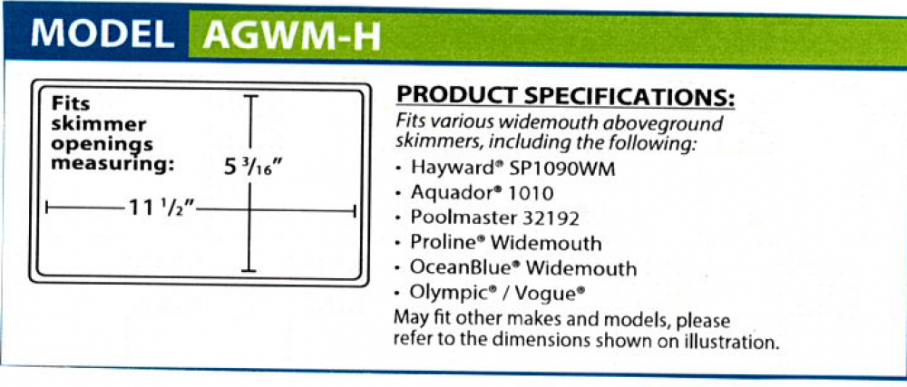 Skimmer Plug - Widemouth